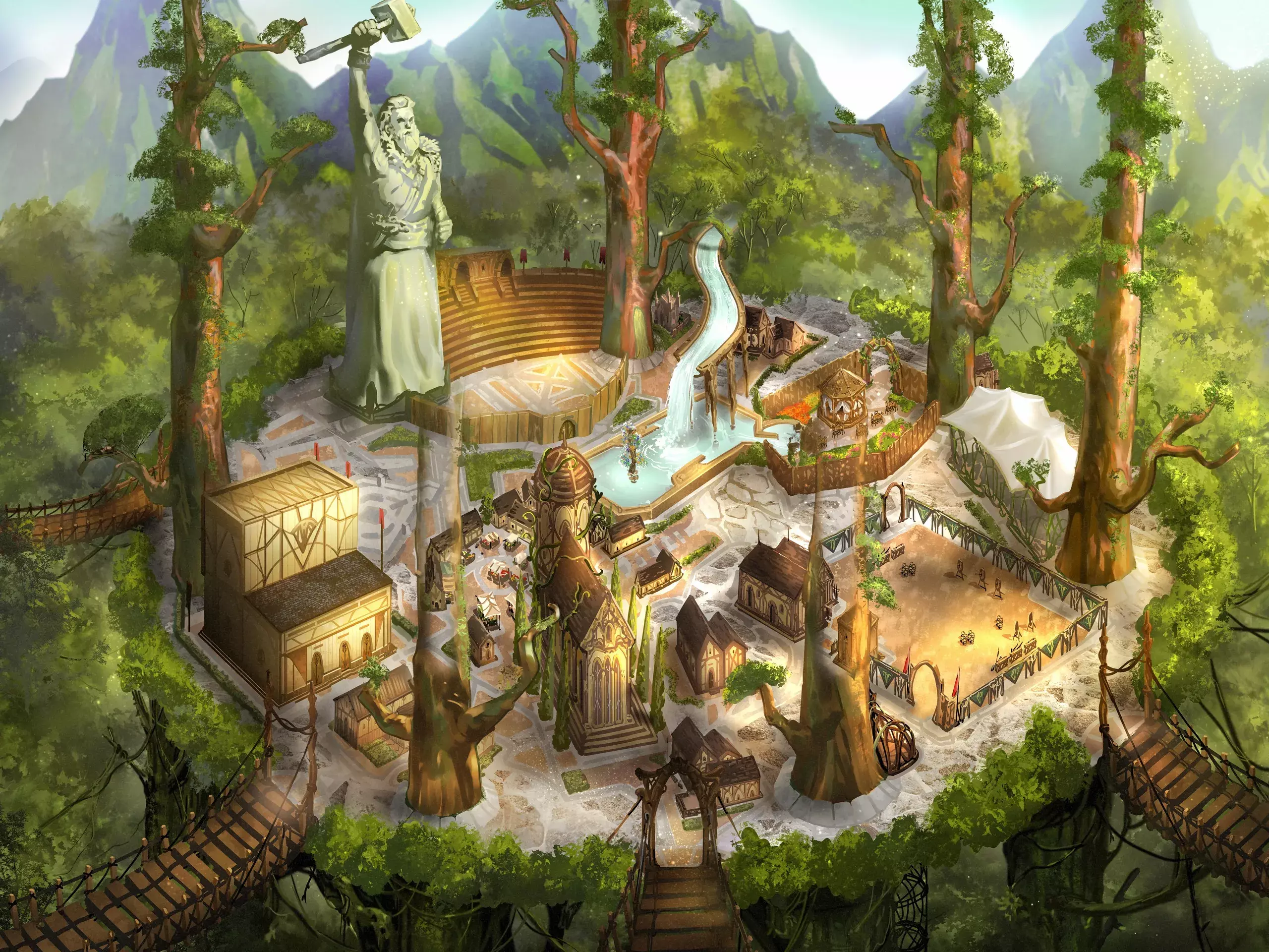 Shentalpee City on Tuscoraura Mountain